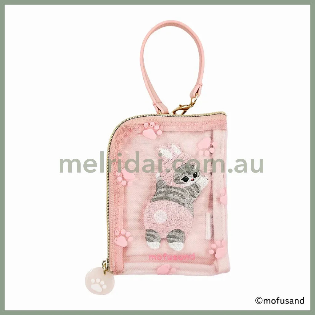 Mofusand | Daily Pouch Flocky With Reel H120 X W90 D10Mm (Rabbit Meow)