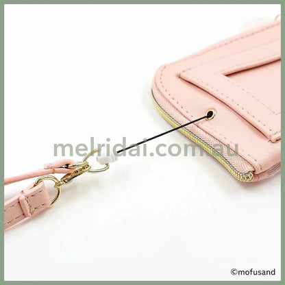 Mofusand | Daily Pouch Flocky With Reel H120 X W90 D10Mm (Rabbit Meow)