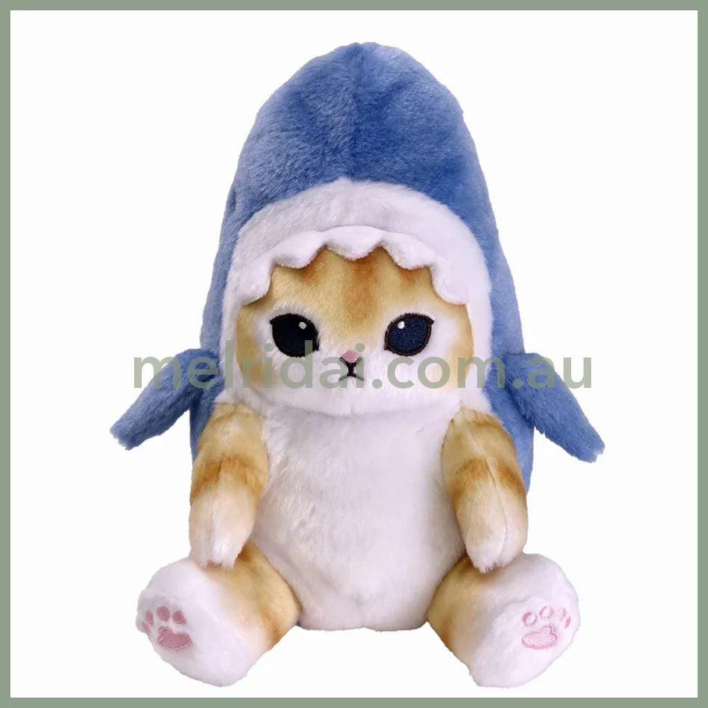 Mofusand | Fluffy Plush Toy H200×W160×D200Mm (Shark Hat) 猫福 毛绒玩偶/公仔 鲨鱼猫猫