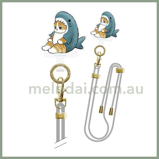 Mofusand | Multi Ring Plus Mascot Strap W60 X H770 D36 Mm (Shark Nyan)