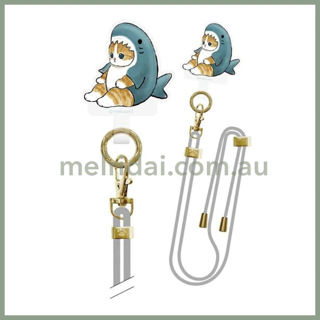 Mofusand | Multi Ring Plus Mascot Strap W60 X H770 D36 Mm (Shark Nyan)