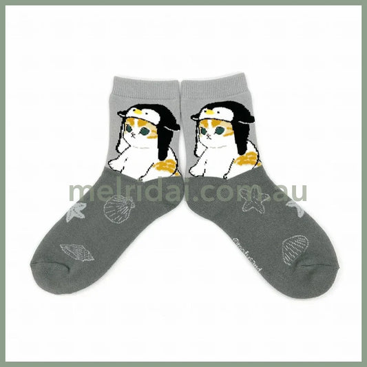 Mofusand | Socks 23～25Cm (Penguin Nyan)