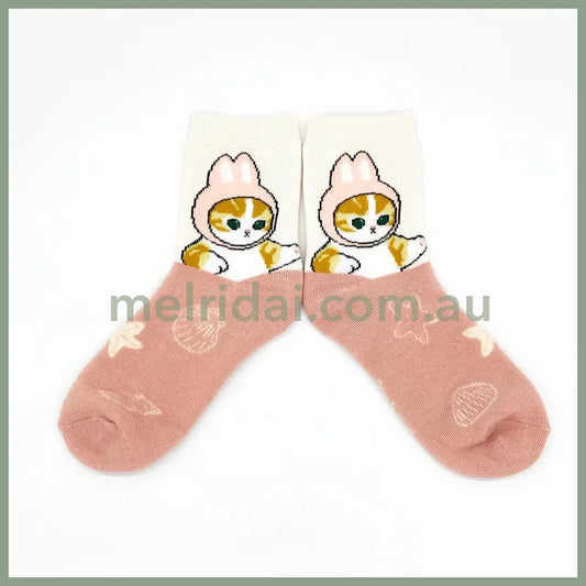 Mofusand | Socks 23～25Cm (Rabbit Nyan)