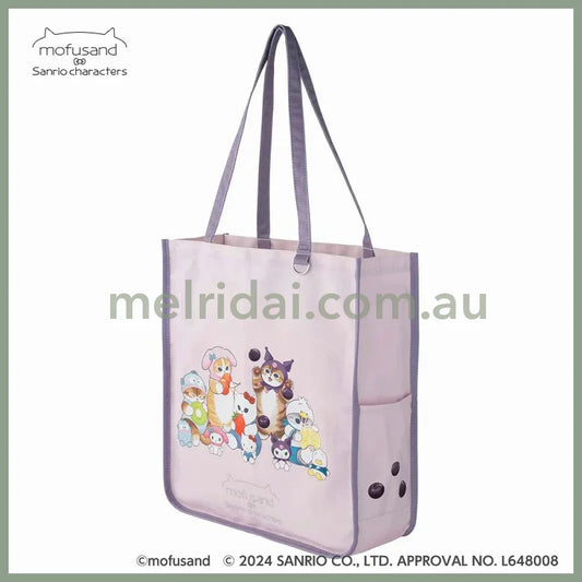 Mofusand X Sanrio | Big Tote Bag H400×W360×D120Mm 猫福 三丽鸥合作款 超大容量 印花托特包/单肩包