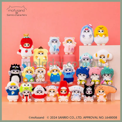 Mofusand X Sanrio | Mascot Holder Keychain Part1 Approx.13Cm 猫福 三丽鸥合作联名款 玩偶挂件/包挂/钥匙链