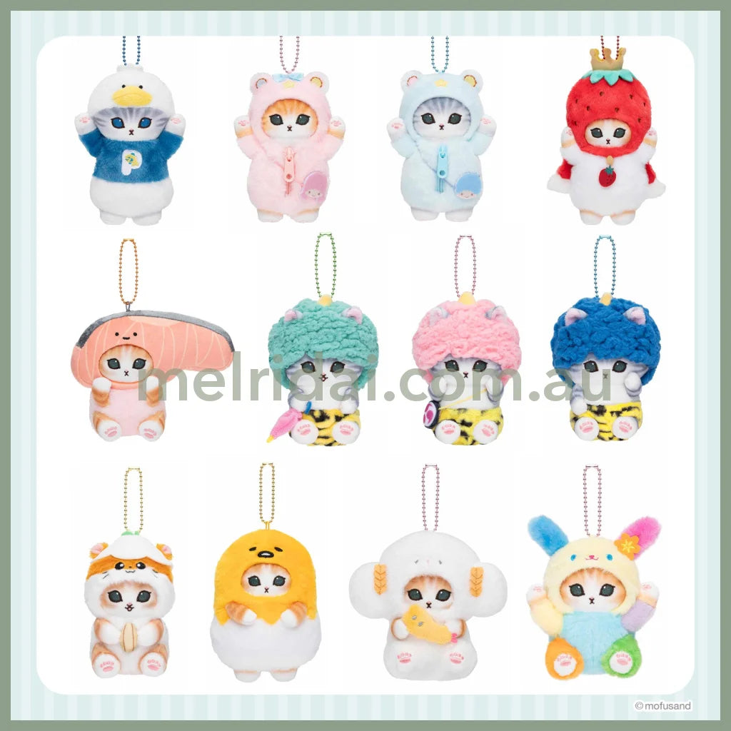 Mofusand X Sanrio | Mascot Holder Keychain Part1 Approx.13Cm 猫福 三丽鸥合作联名款 玩偶挂件/包挂/钥匙链