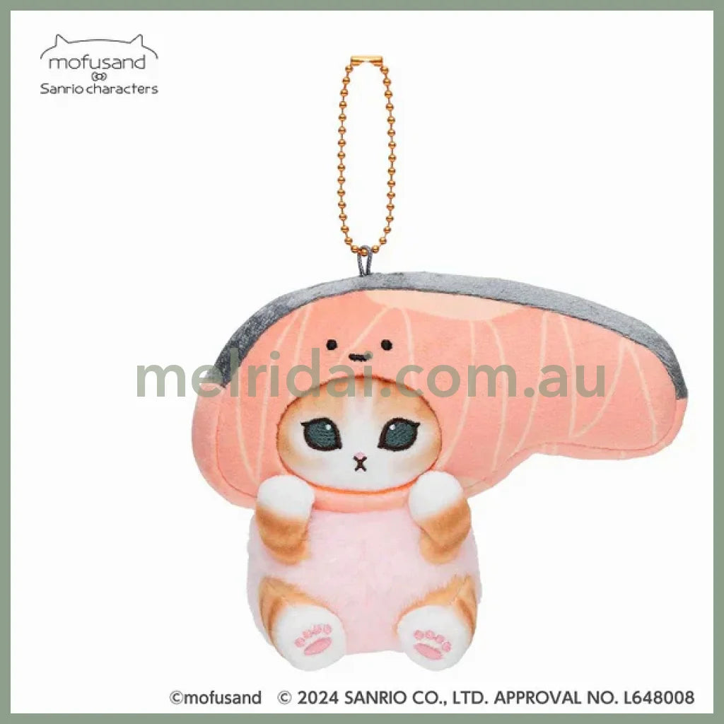 Mofusand X Sanrio | Mascot Holder Keychain Part1 Approx.13Cm 猫福 三丽鸥合作联名款 玩偶挂件/包挂/钥匙链 切片妞/三文鱼 Kirimi