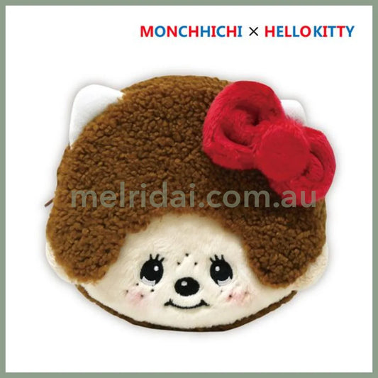 Monchhichi × Sanrio | Mascot Cosmetic Pouch 155×145×50Mm (Hello Kitty)