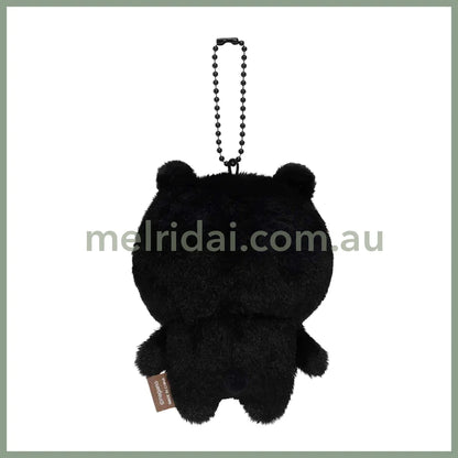 Nagano | Kumaputi Mini Mascot Holder Keychian (The Black) H110×W80×D50Mm 自嘲熊 毛绒玩偶挂件/包挂/钥匙链 黑熊