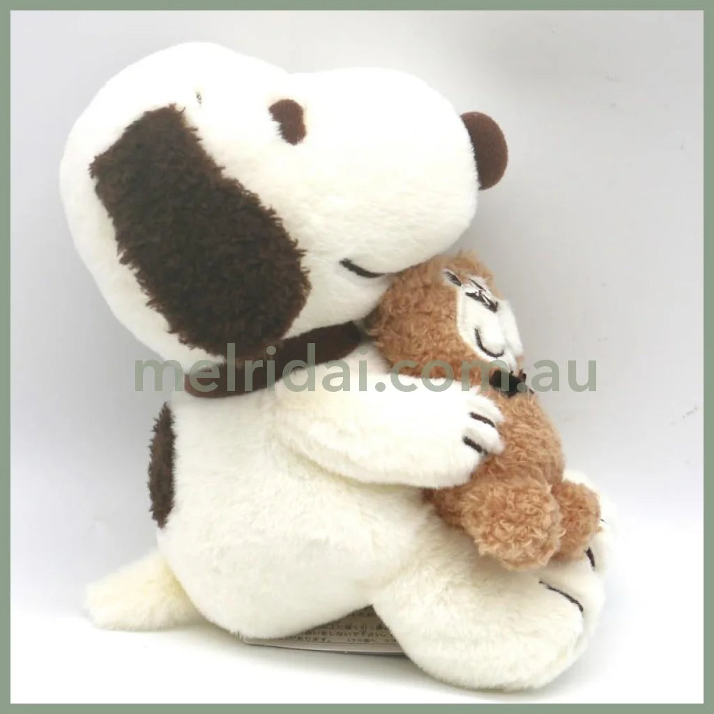 Peanuts | Snoopy And Teddy Bear Carabiner Plush Keychain H16×W11×D15Cm /