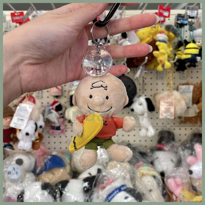 Peanuts | Snoopy Charlie Brown Orange T-Shirt Hawaii Surfing Mascot Holder Plush Keychain Keyring