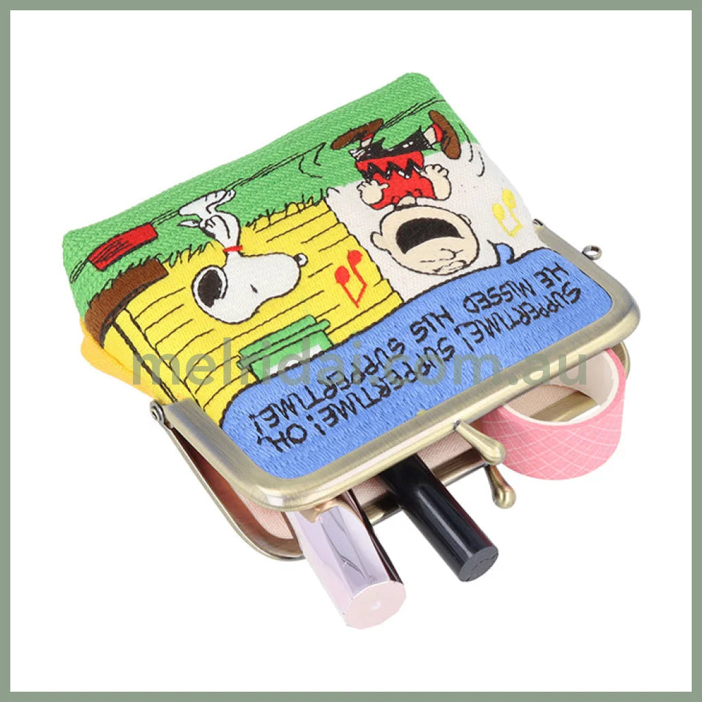 Peanuts | Snoopy Clasp Purse W135×H130×D45Mm 史努比 刺绣口金包/收纳包/收纳包