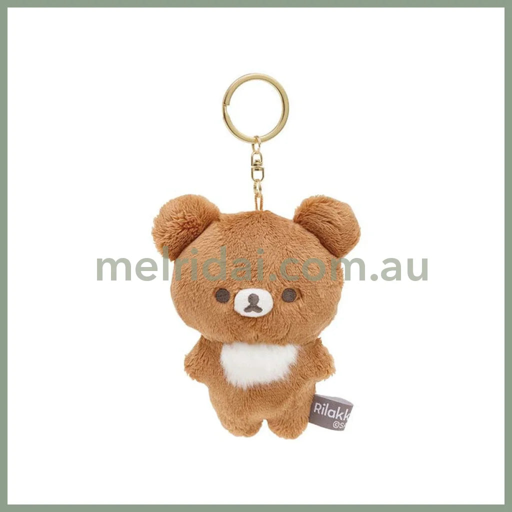 Rilakkuma | Plush Keychain (New Basic Rilakkuma) 轻松熊 毛绒玩偶挂件/包挂/钥匙链 茶小熊 Chairoikoguma 110X75X45 Mm