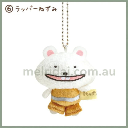 San - X | Ballchain Plush Chickip Dancers Yummy Burger 鸡腿舞者 跳舞汉堡 珠链挂件/包挂/钥匙链 6