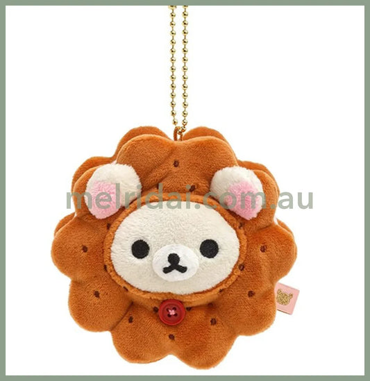 San-Xkorilakkuma Retro Sweets Series Keychain Plush Butter Sandwich 10*10*7Cm