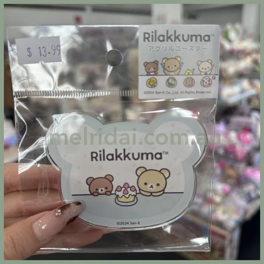 San-X | Rilakkuma Acrylic Coaster H63×W81×D3Mm (Chairoikoguma)