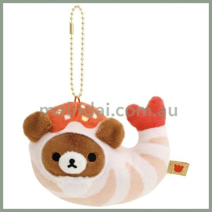 San-X | Rilakkuma Chairoikoguma Mascot Holder Plush Keychain W100Mm×H70Mm×D100Mm (Chinese Style)