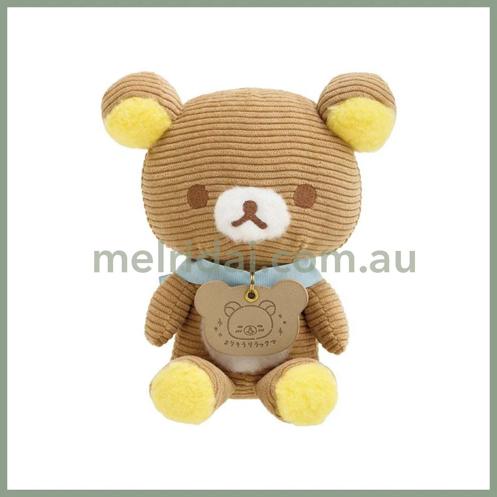 San-X | Rilakkuma Corduroy Plush Toy 195 × 175 115 Mm (Rilakkuma Close To You)