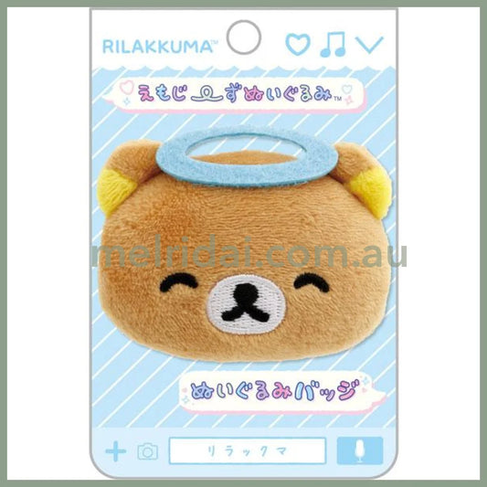 San-X | Rilakkuma Emojis Plush Badge Angel 40×60×15Mm