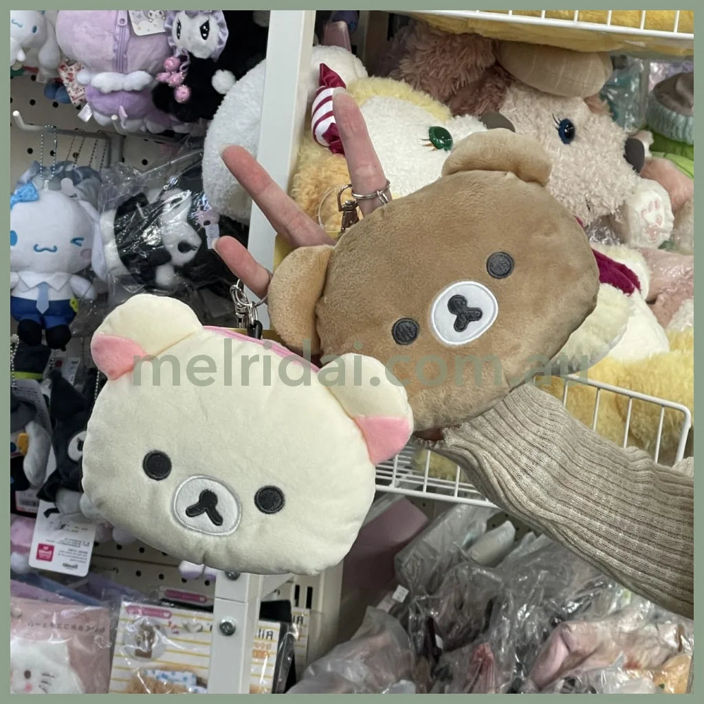 San-X | Rilakkuma Face Shape Reel Pass Case H11×W13Cm (Rilakkuma)