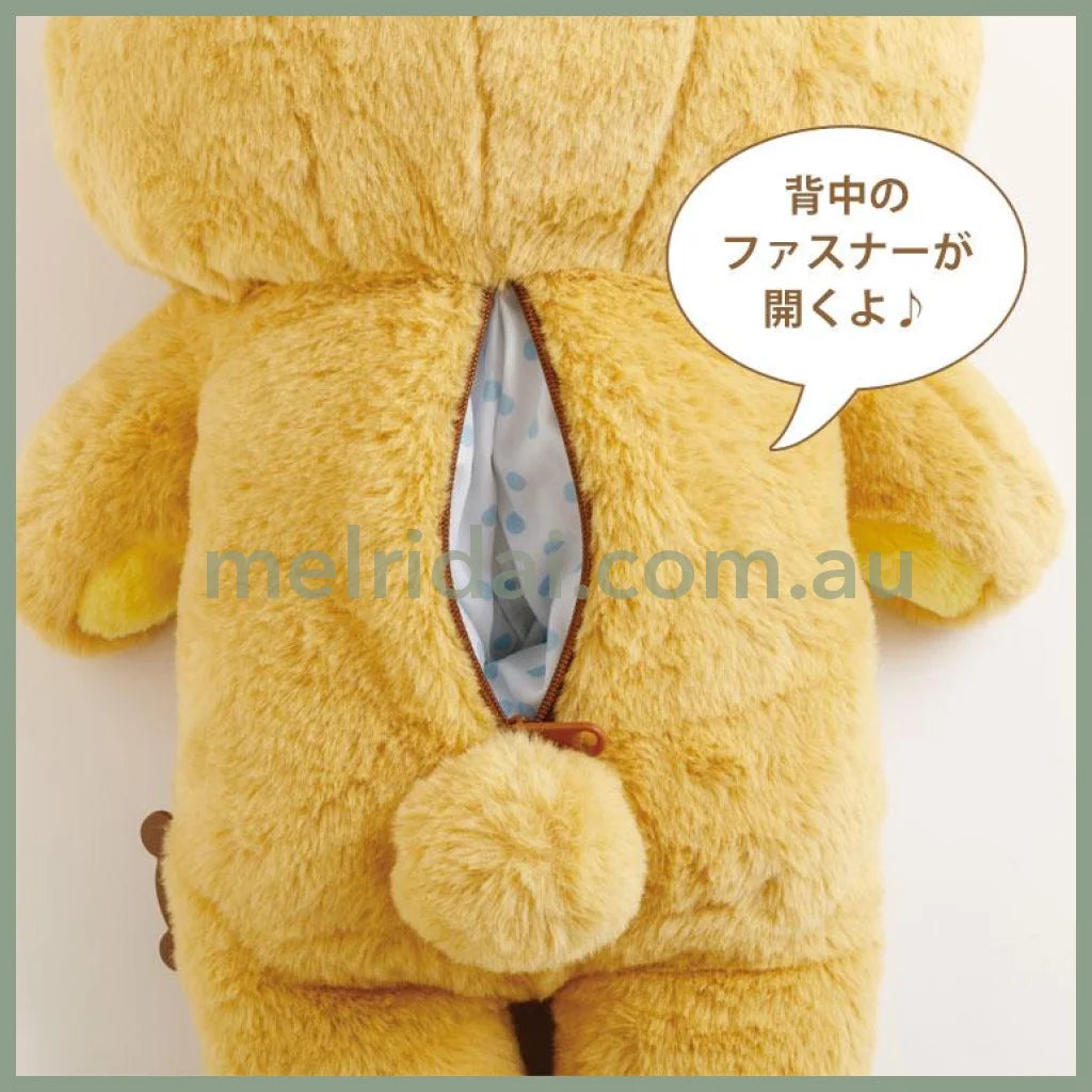 San-X | Rilakkuma Fluffy Plush Doll M 400×250×120Mm (Lovely House)