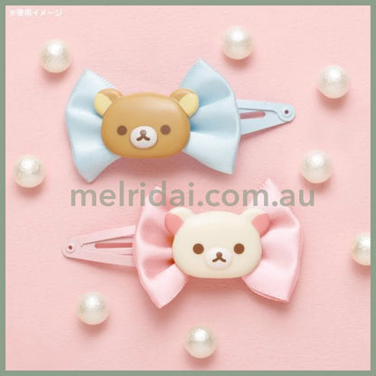 San-X | Rilakkuma Hair Pin Set 轻松熊 蝴蝶结发卡/发夹 一对入