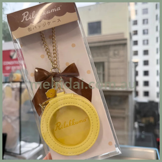 San-X | Rilakkuma Kiiroitori Badge Case Holder Keychain Limited