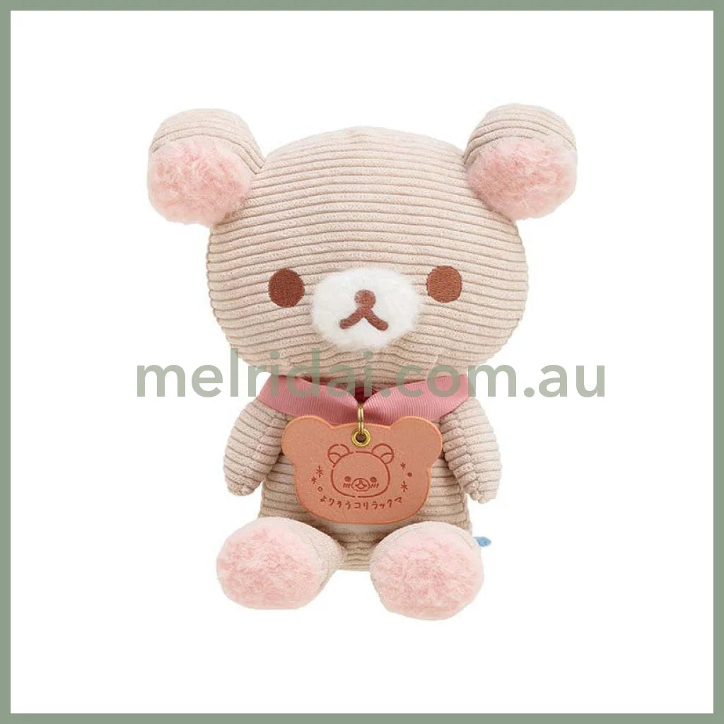 San-X | Rilakkuma Korilakkuma Corduroy Plush Toy 195 × 175 115 Mm (Rilakkuma Close To You)