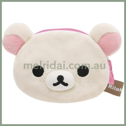 San-X | Rilakkuma Korilakkuma Face Plush Coin Case H95 X W140 D20Mm