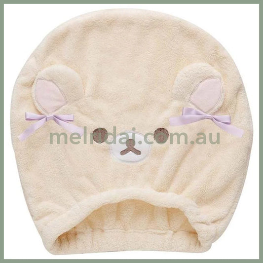 San-X | Rilakkuma Korilakkuma Hair Cap 280 X 290Mm (Osorano Kururin Wataame/Sky Curly Cotton Candy)