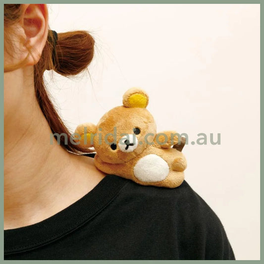 San-X | Rilakkuma Magnetic Goyururi Plush Toy 90Mm X 120Mm 55Mm (Daradara Lazy Peaceful Good Night