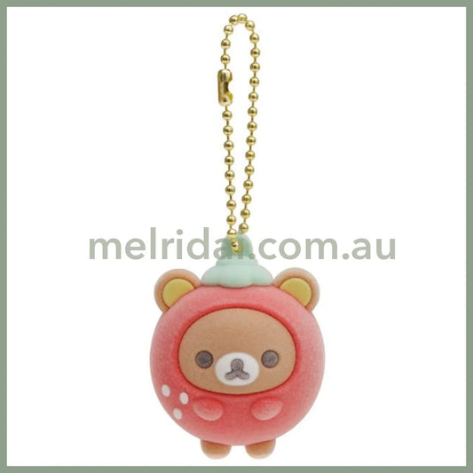 San - X | Rilakkuma Mascot Keychain (Korilakkuma Full Of Strawberry Day) 120×80×45Mm 轻松熊