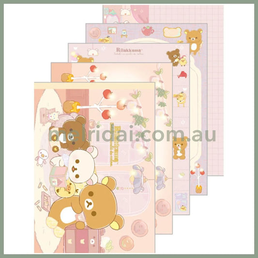 San-X | Rilakkuma Memo Pad - Pvc Cover 4 Designs 100 Sheets Total (Lovely House)