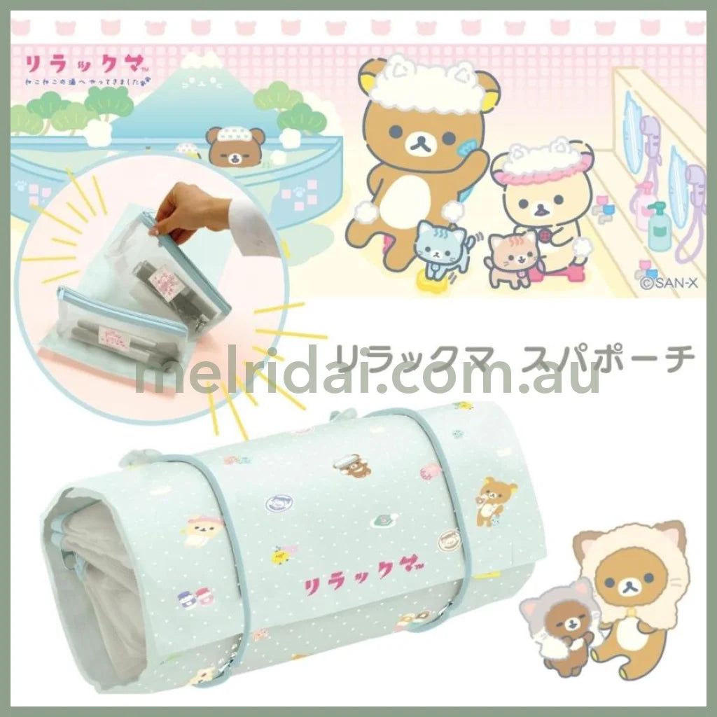 San-X | Rilakkuma Nekoneko No Yu Spa Pouch Set /