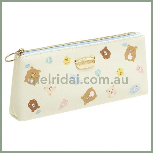 San-X | Rilakkuma Pen Pouch (Rilakkuma) 80×190×30Mm (Minna De Manpuku Makumaku)