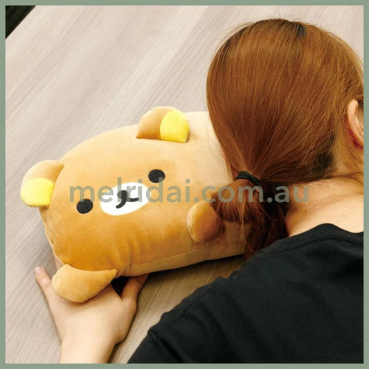 San-X | Rilakkuma Plush Doll Relax Cushion 220×380×100Mm (Daradara Lazy Peaceful Good Night Bedside)