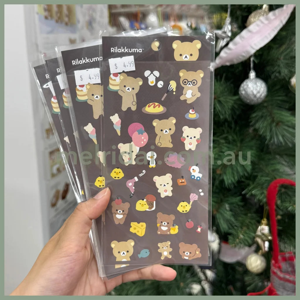 San-X | Rilakkuma Sticker Set 200 X 95Mm (Basic Rilakkuma Favorite Things)