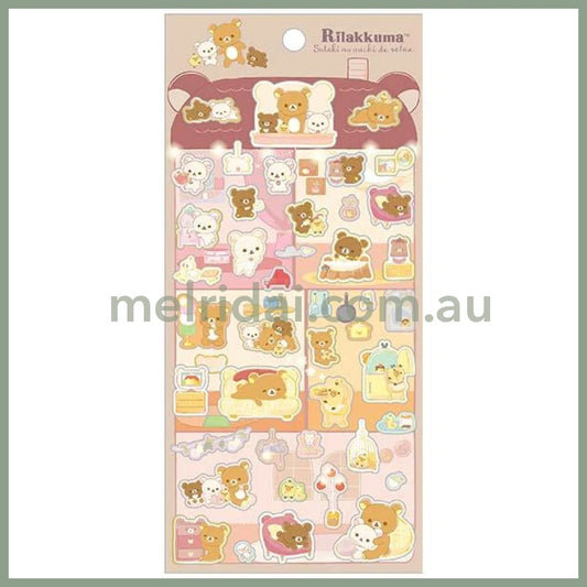 San-X | Rilakkuma Sticker Set 200×95Mm (Lovely House)