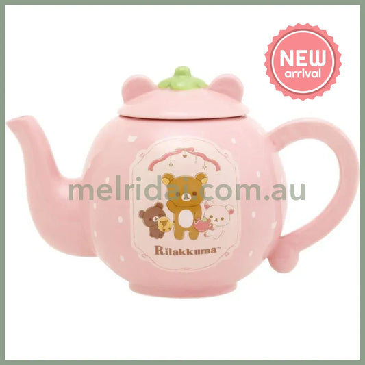 San-X | Rilakkuma Teapot Strawberry 115×190×140Mm (Lovely House)