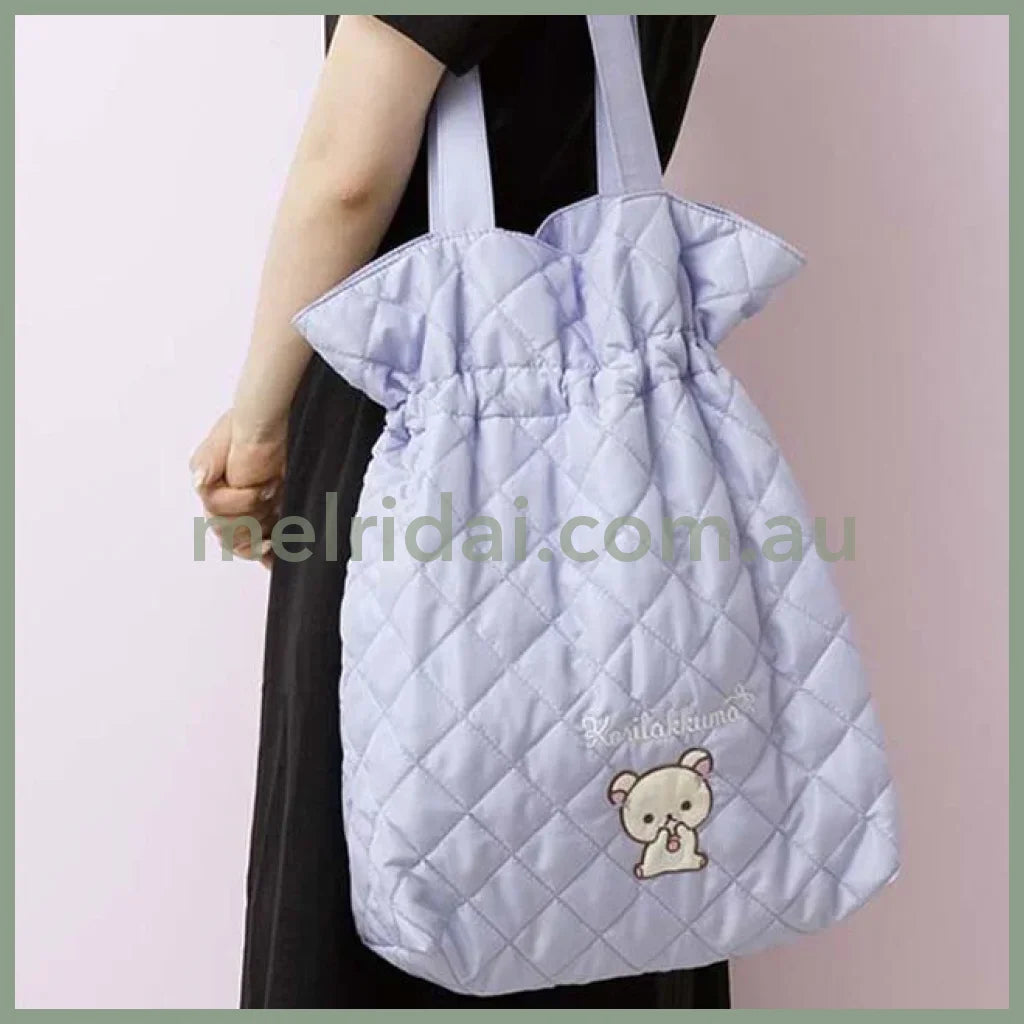 San-X | Rilakkuma Tote Bag 430 X 420 120Mm (Osorano Kururin Wataame/Sky Curly Cotton Candy)