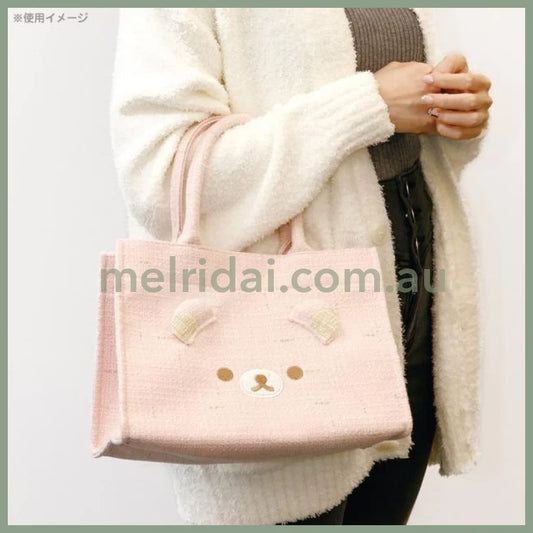 San-X | Rilakkuma Tweed Mini Tote Bag (Lovely House)