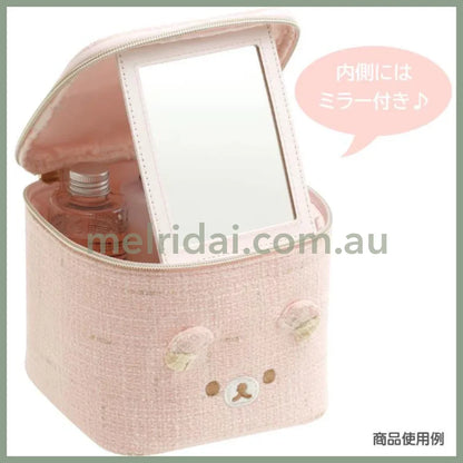 San-X | Rilakkuma Tweed Vanity Pouch 145×160×160Mm (Lovely House)