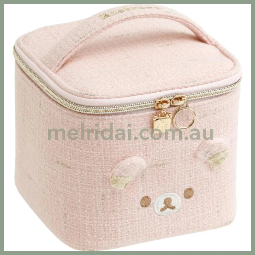 San-X | Rilakkuma Tweed Vanity Pouch 145×160×160Mm (Lovely House)