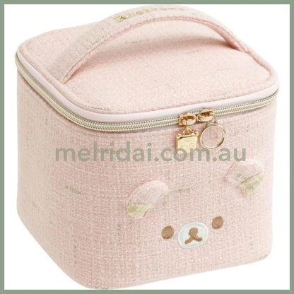 San-X | Rilakkuma Tweed Vanity Pouch 145×160×160Mm (Lovely House)