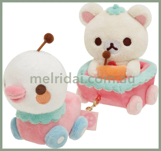 San - X | Scene Plush (Korilakkuma Full Of Strawberry Day) H85 X W60 D205Mm 轻松熊 毛绒场景玩偶/游园小车Set（草莓系列）