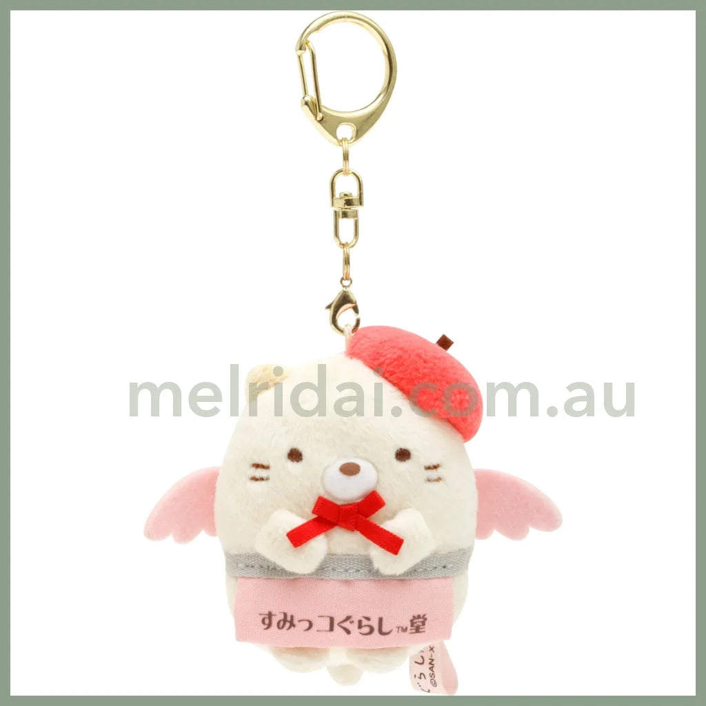 San-X | Sumikko Gurashi Neko Mascot Holder Limted 角落生物 猫咪天使 钥匙链/挂件/包挂 善光寺限定