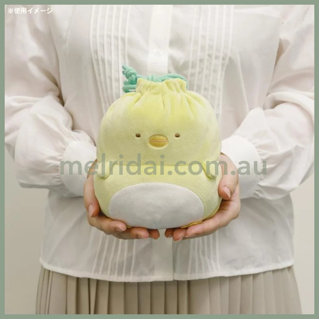 San-X | Sumikko Gurashi Ponpoko Kyomu Plash Drawstring Bag 190×170×70Mm //