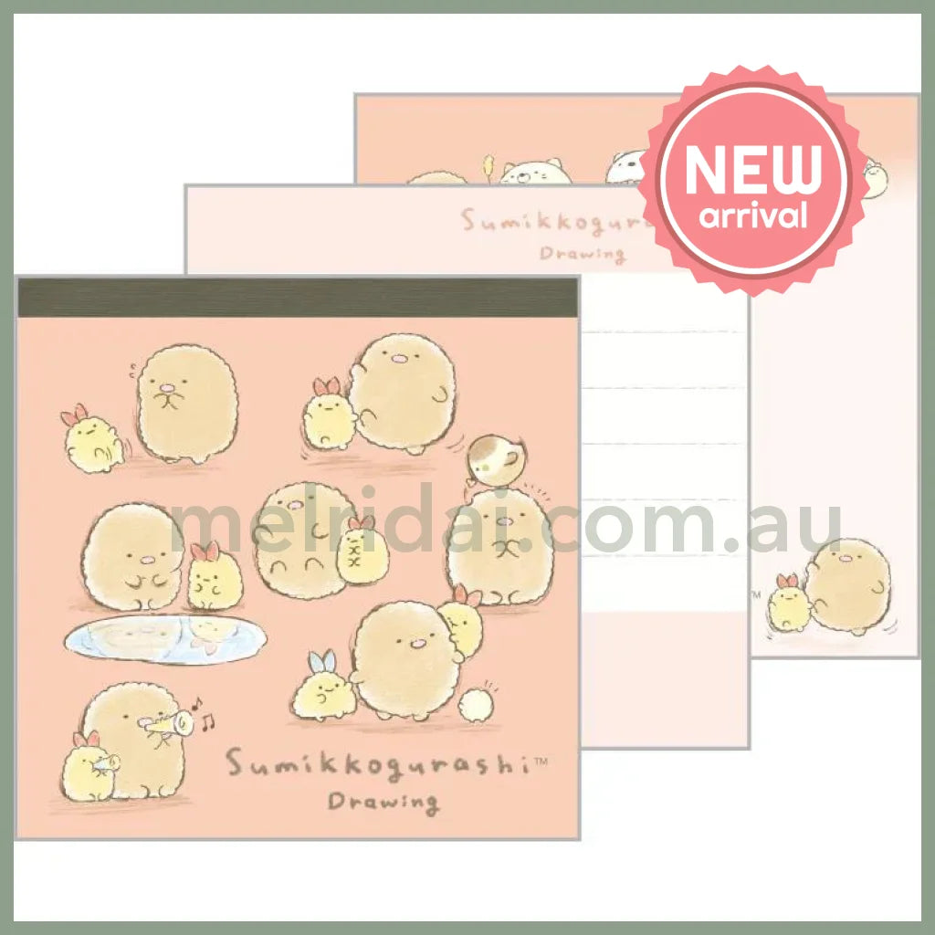 San-X | Sumikko Gurashi Secret Squire Memo Pad 100 X 100Mm (Sumikko Drawing)