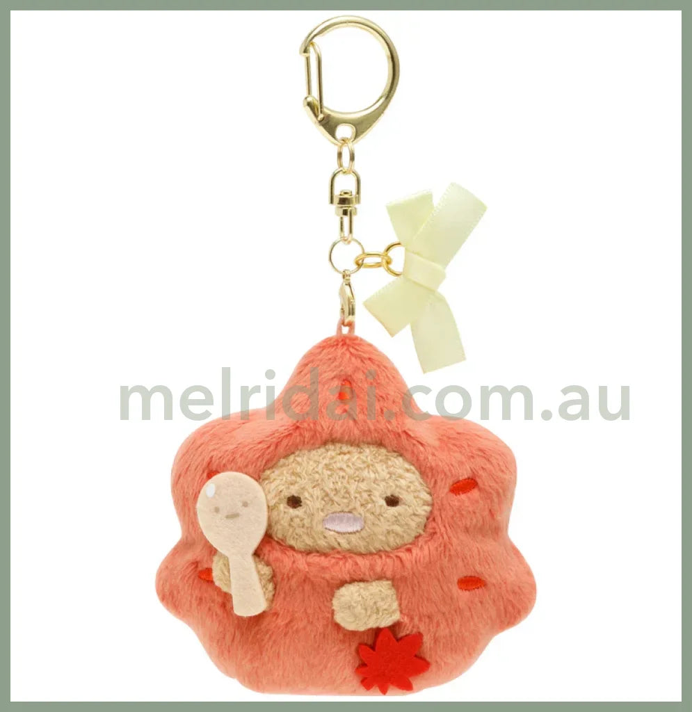 San-X | Sumikko Gurashi Tonkatsu Mascot Holder Limted (Maple Leaf) 角落生物 炸猪排 枫叶造型玩偶挂件/包挂/钥匙链 宫岛店限定