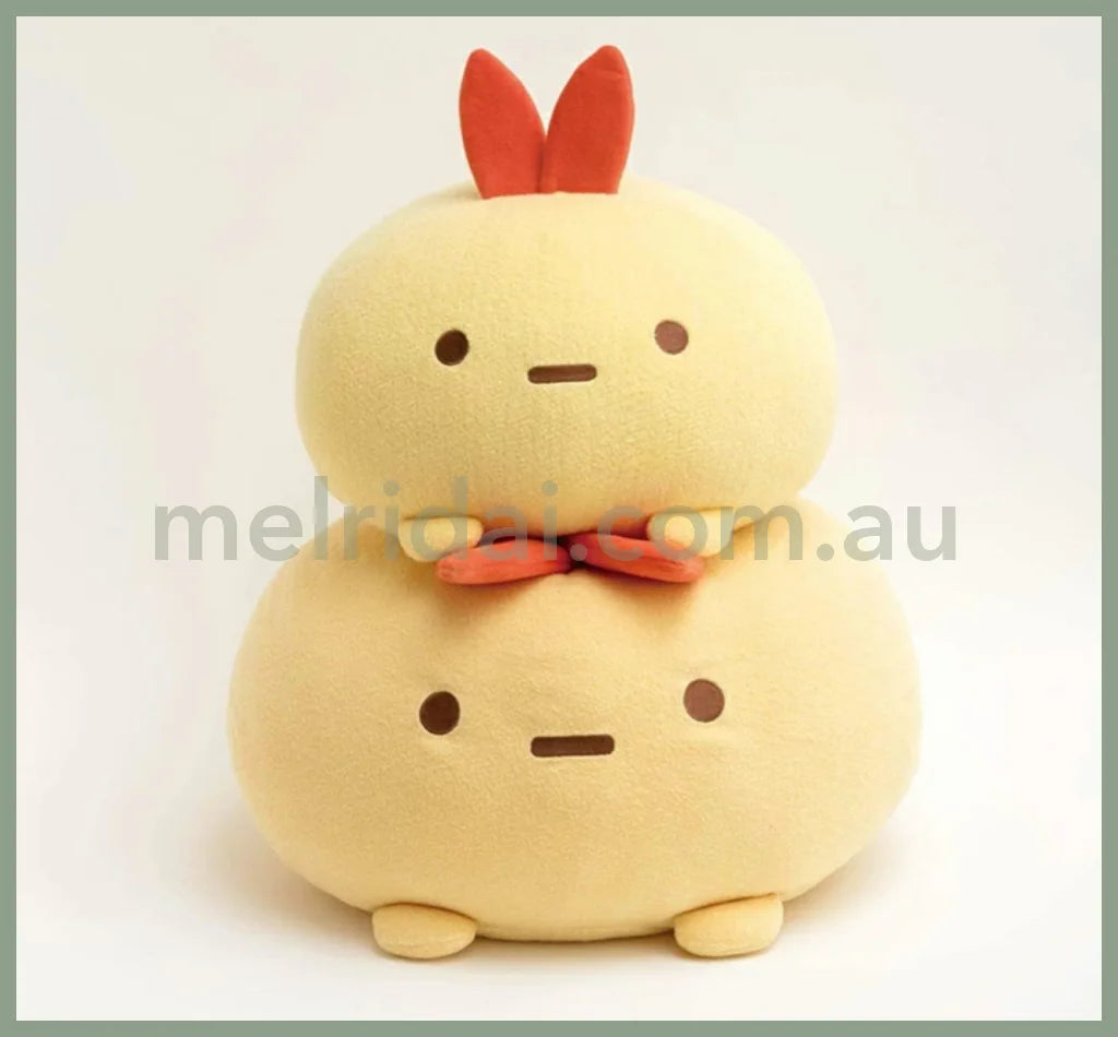 San-Xsumikko Gurashi Plush Toy Daifuku Cushion Fried Shrimp Xl 280×400×370Mm